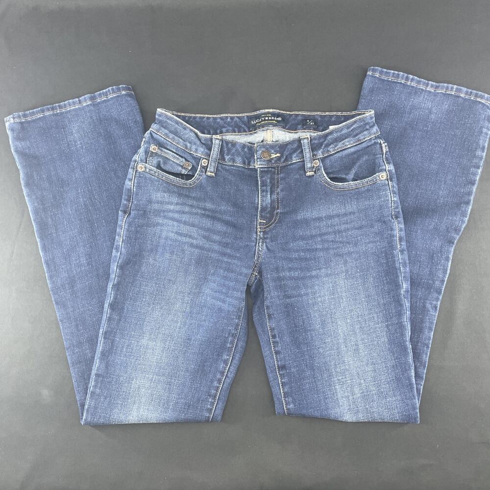 Lucky Brand Womens 4/27 Blue Jeans Lolita Boot Cut Stretch Low Rise Med Denim